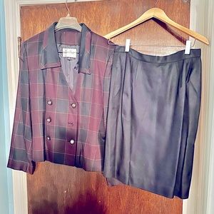 Maroon and Navy Suit